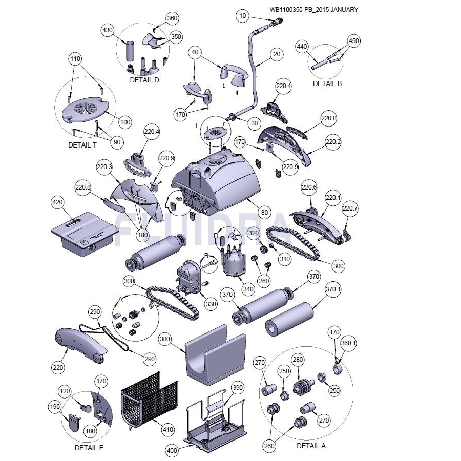 Pièces détachées pour robot GALEON FL (ASTRALPOOL, AQUATRON)