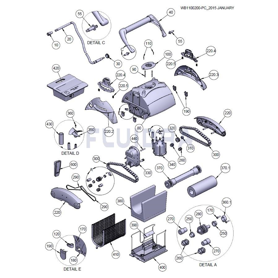 Pièces détachées pour robot GALEON RC (ASTRALPOOL, AQUATRON)