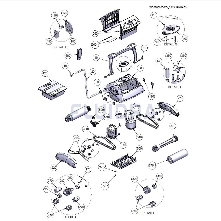 Pièces détachées pour robot PULIT advance 7 plus (ASTRALPOOL, AQUATRON)