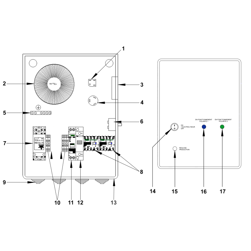 Pièces détachées Electrolyseur BERING ONE (WA CONCEPTION, ASTRALPOOL)