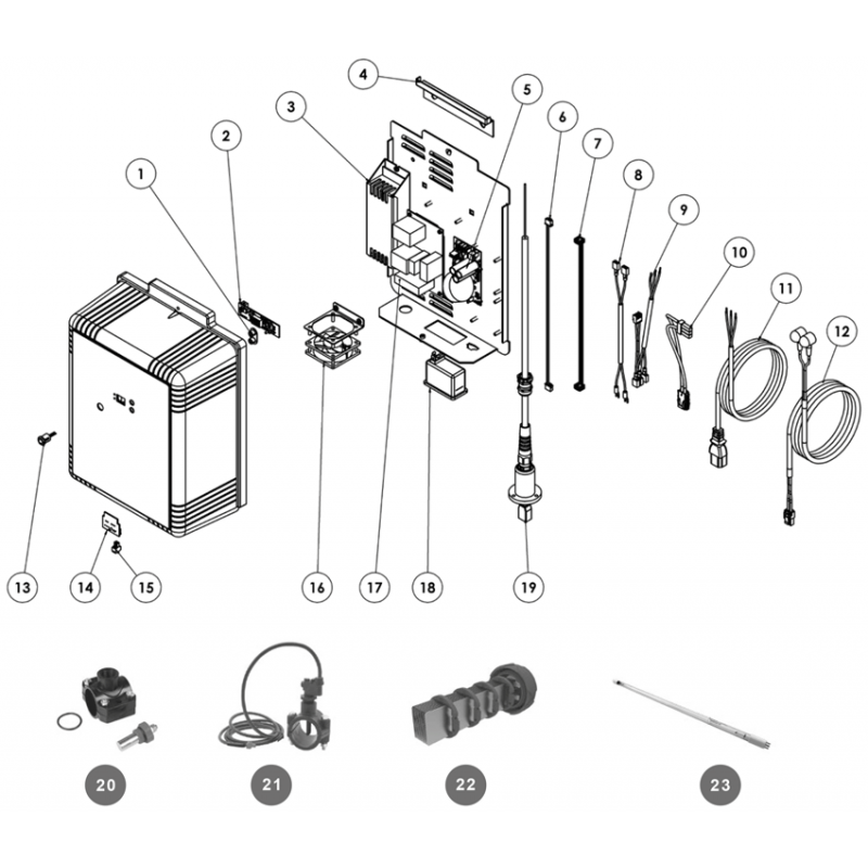 Pièces détachées Electrolyseur JUSTSALT UV à partir de 2022 (POOL TECHNOLOGIE)