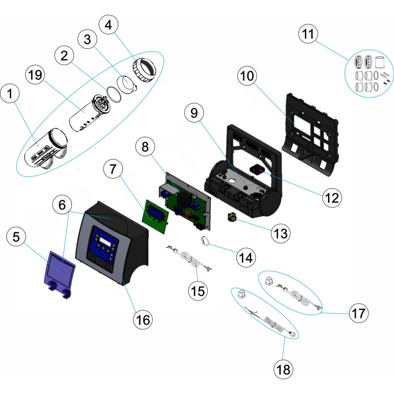 Pièces détachées Electrolyseur SALIN V18, V25, V35, V45 (ASTRALPOOL, CERTIKIN)