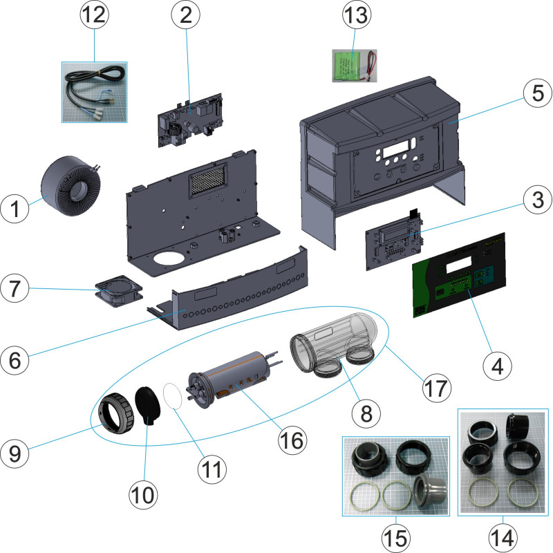 Pièces détachées Electrolyseur SALT EXPERT VX (CERTIKIN, ASTRALPOOL, POOL SUPPLIER)