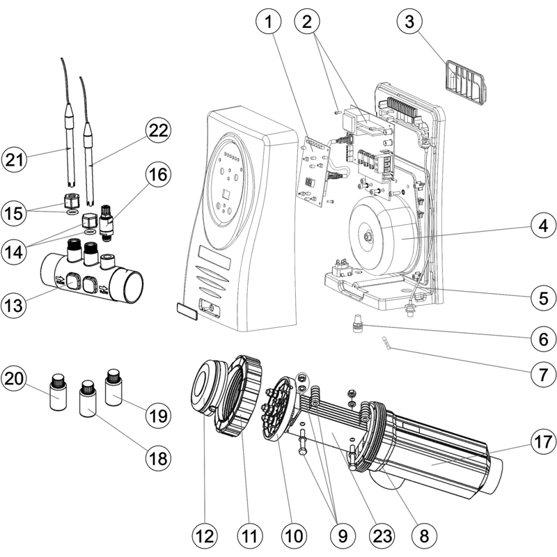 Pièces détachées Electrolyseur SPRINT CHLORE (V2) (CERTIKIN, ASTRALPOOL, IDEGIS, MICRODOS, POOL SUPPLIER)