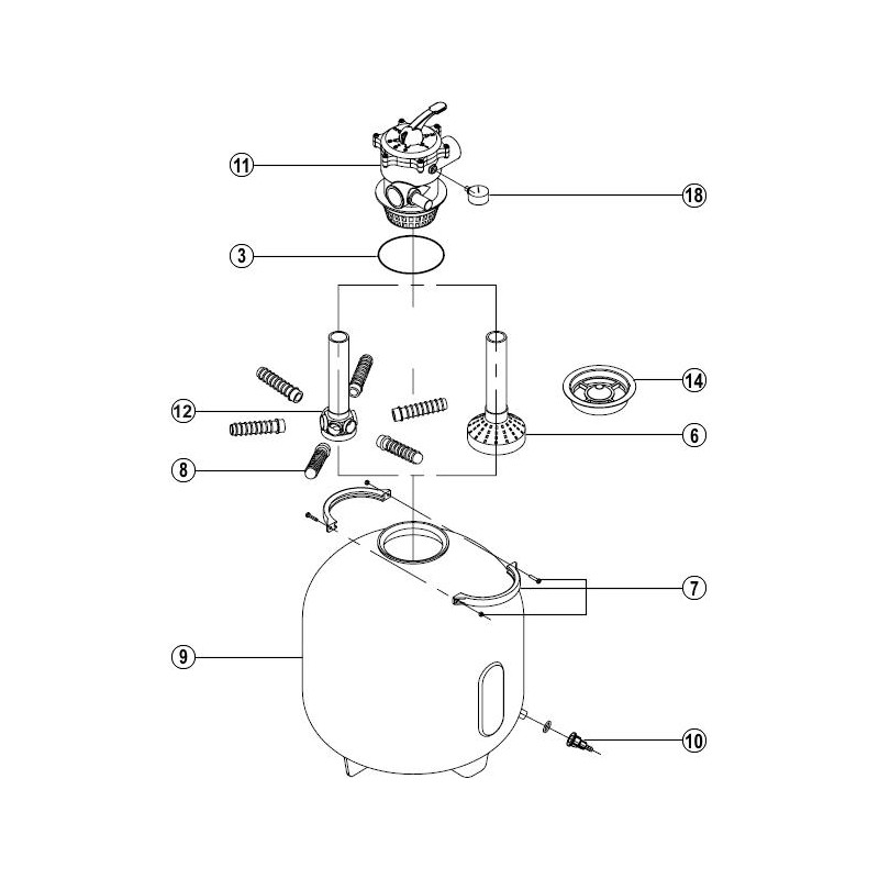 Pièces détachées Filtre ARIES Top (ESPA)