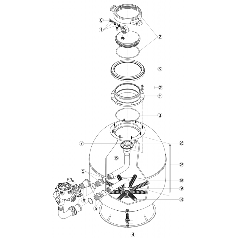 Pièces détachées Filtre ARTIK EVO, HLTL (KRIPSOL)