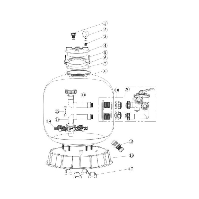 Pièces détachées Filtre Bobiné VIPool Side 11-15m3 (ACIS, ESPA)