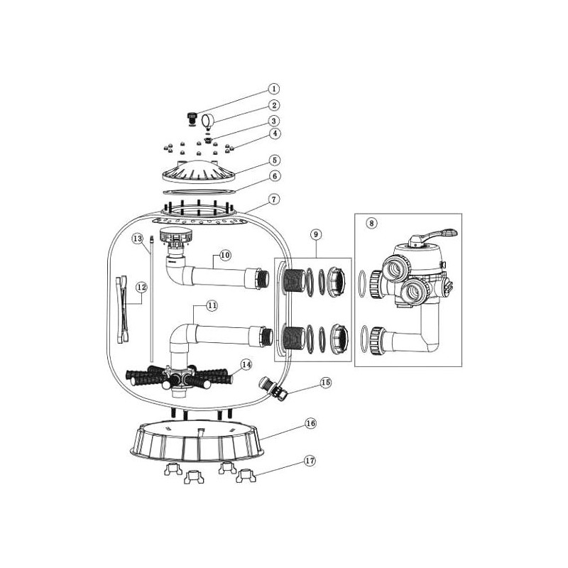 Pièces détachées Filtre Bobiné VIPool Side 20m3 (ACIS)