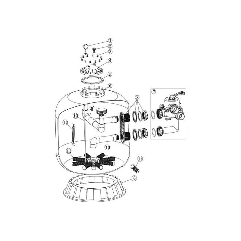 Pièces détachées Filtre Bobiné VIPool Side 33m3 (ACIS)