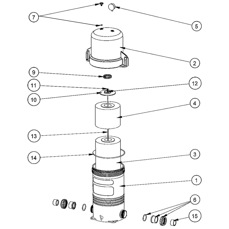 Pièces détachées Filtre à cartouche OPAL XL (DARLLY, WATERCO, LACRON)