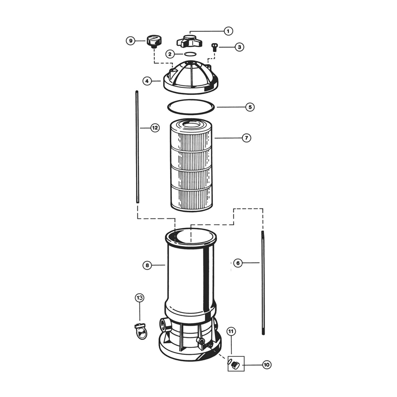 Pièces détachées Filtre à Cartouche STAR CLEAR II (DARLLY, HAYWARD, WELTICO, MIKISE)