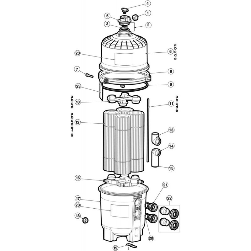 Pièces détachées Filtre à Cartouche SWIMCLEAR (DARLLY, HAYWARD)