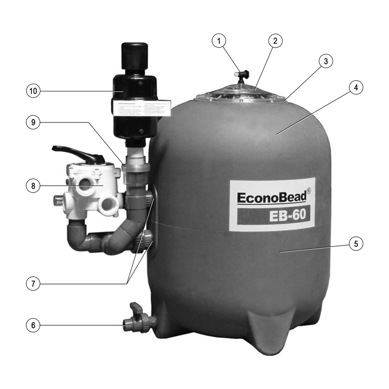 Pièces détachées Filtre ECONOBEAD (AQUAFORTE)