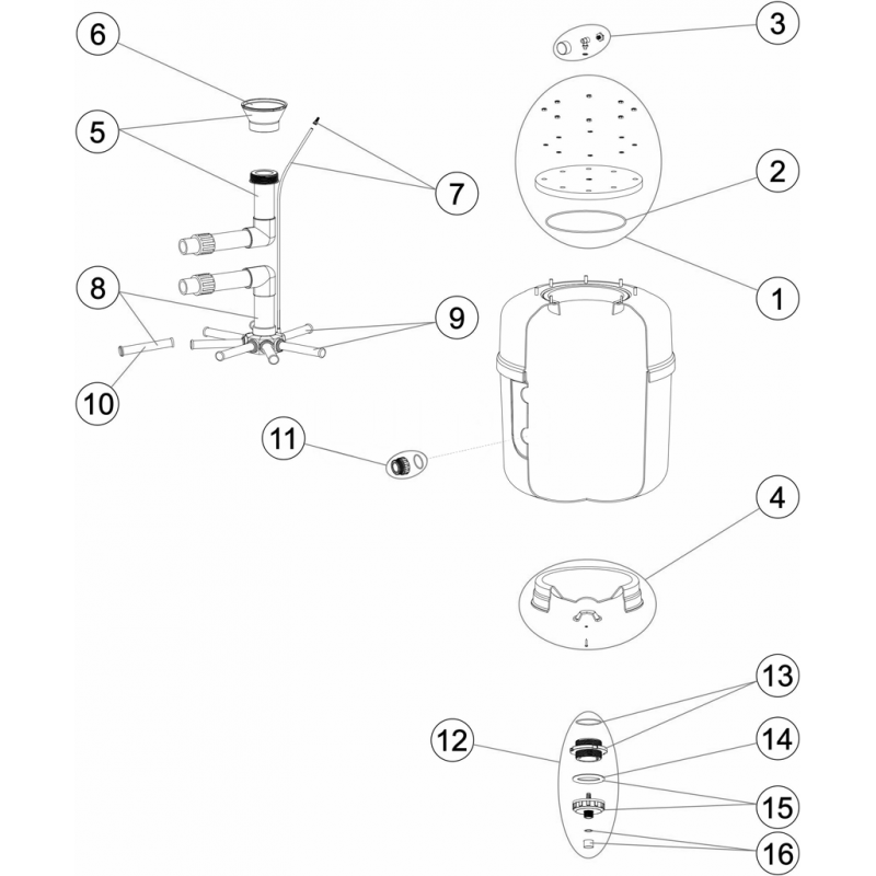 Pièces détachées Filtre EUROPE PRO (LONG) T/G/M (ASTRALPOOL)