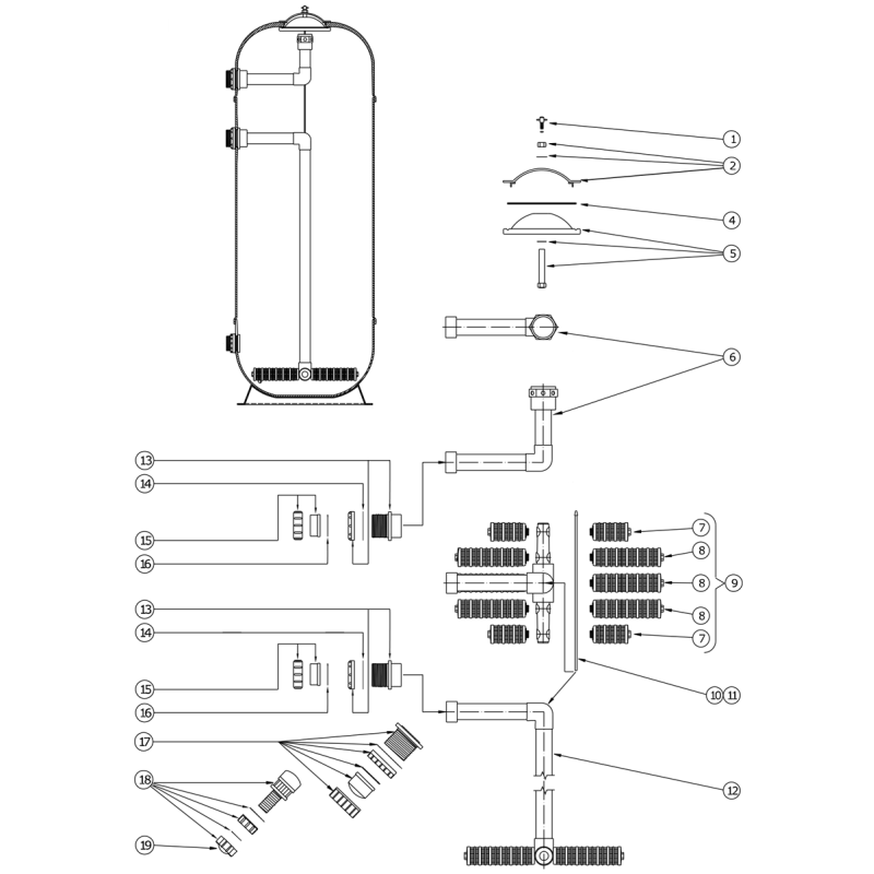 Pièces détachées Filtre HPF-24 (LACRON)