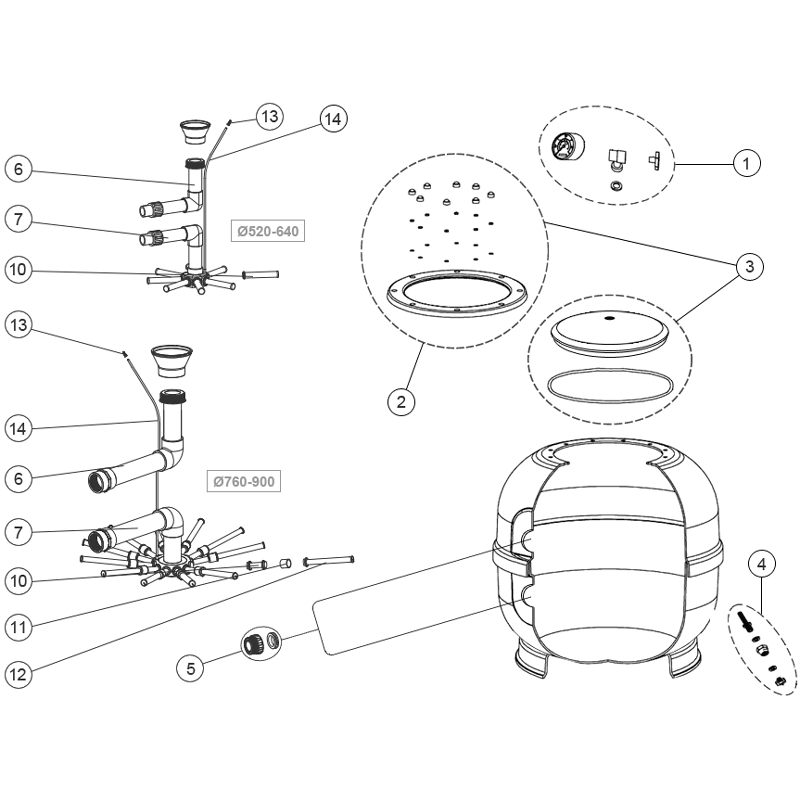 Pièces détachées Filtre Laminé Side (2005 à 2007) (HYDROSWIM)