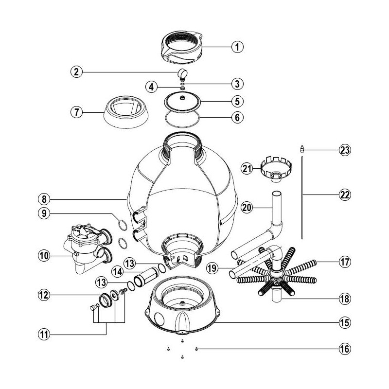 Pièces détachées Filtre LIBRA Side (ESPA)