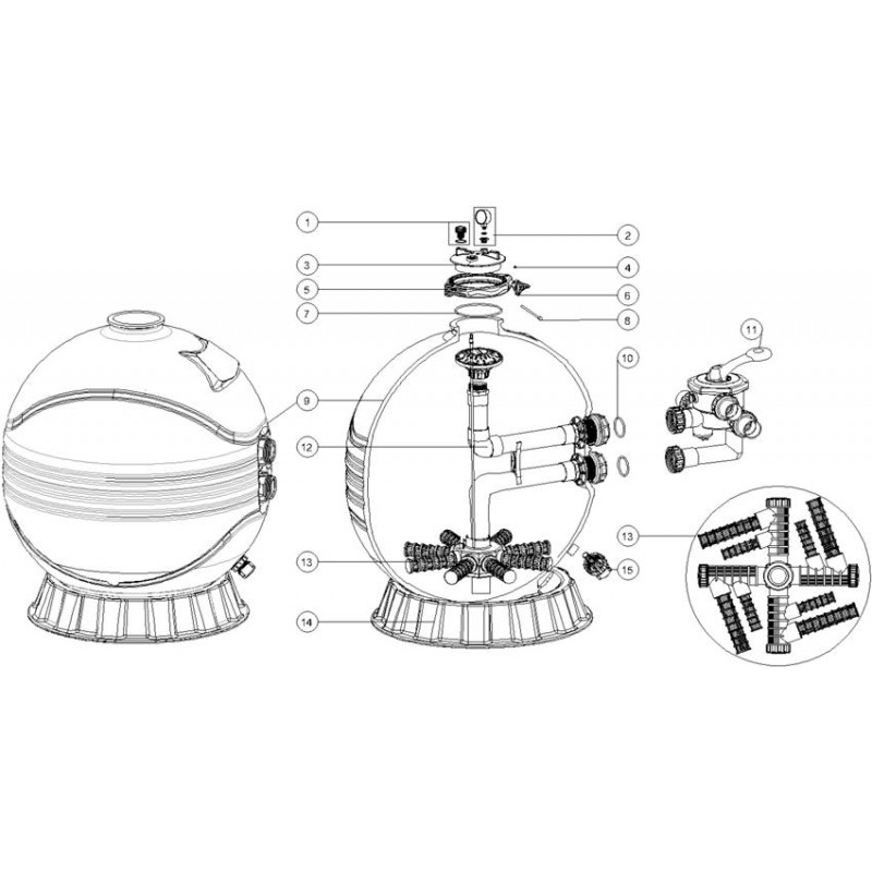 Pièces détachées Filtre MAX FLOW MFS Series (EMAUX)