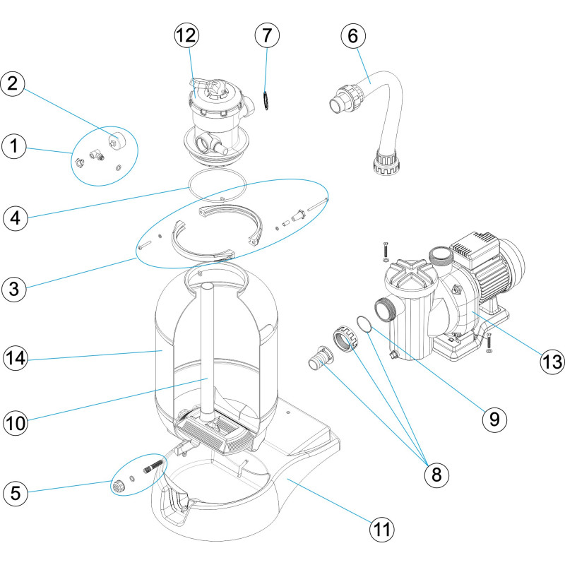 Pièces détachées Filtre MONOBLOC (ASTRALPOOL, CERTIKIN)