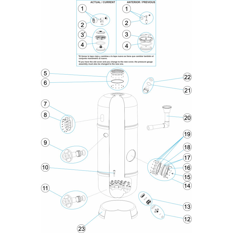 Pièces détachées Filtre NORMAL Ø 650-800 (ASTRALPOOL)