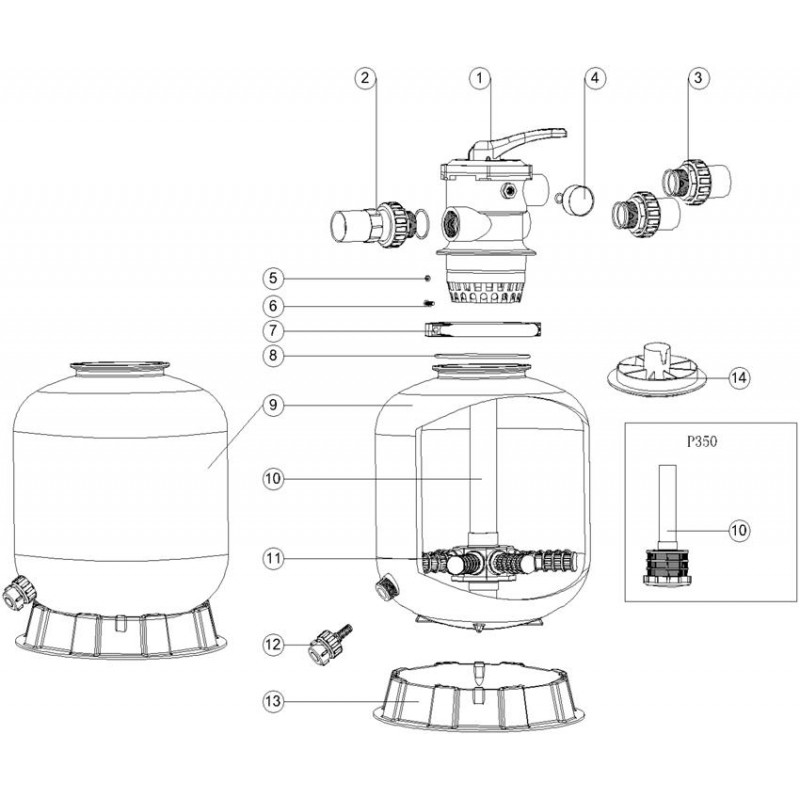 Pièces détachées Filtre P Series (EMAUX)