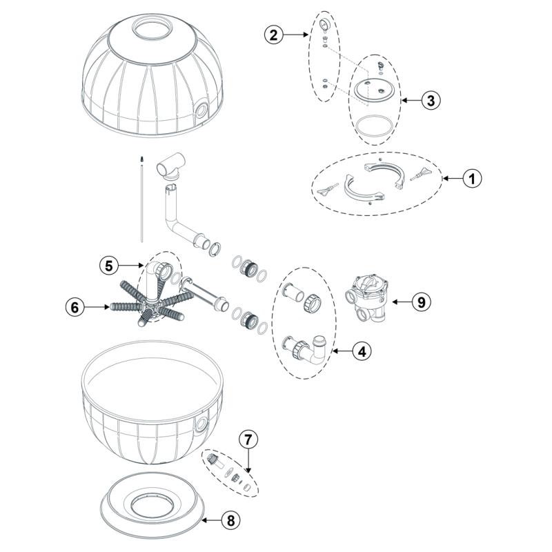 Pièces détachées Filtre POLY PEARL SIDE (BWT)