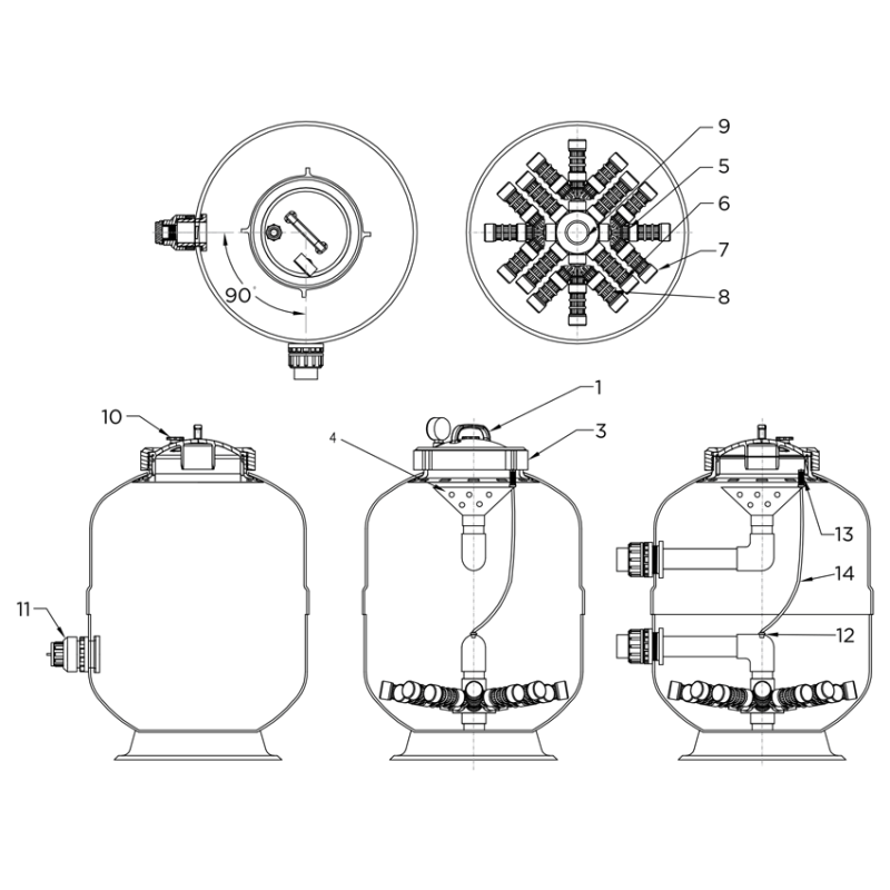 Pièces détachées Filtre PURE-20 (LACRON, WATERCO)