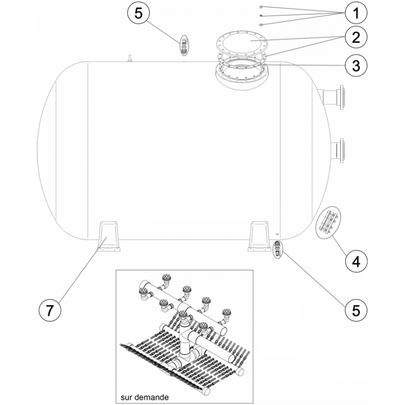 Pièces détachées Filtre RODAS 2.5-4bar (ASTRALPOOL)