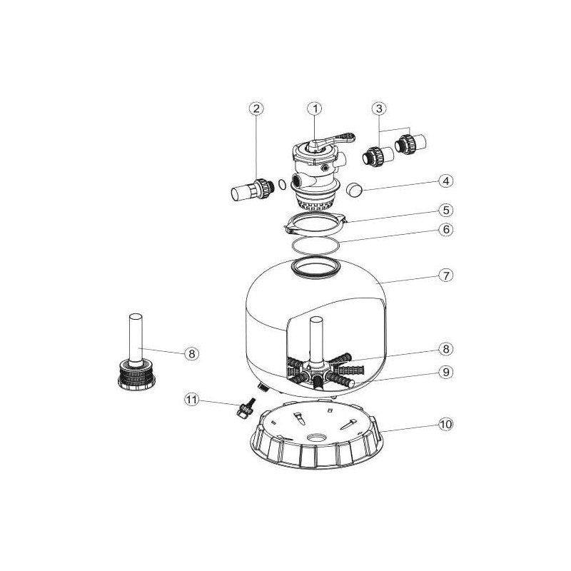 Pièces détachées Filtre Soufflé VIPool Top (ACIS, ESPA)