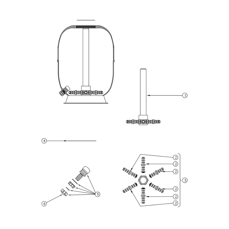 Pièces détachées Filtre TMV-18 (LACRON, WATERCO)