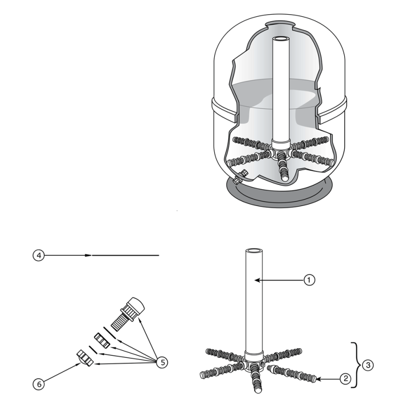 Pièces détachées Filtre TMV-20 (LACRON, WATERCO)