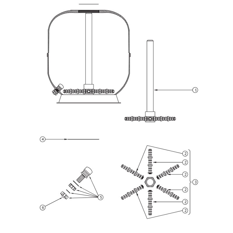 Pièces détachées Filtre TMV-24 (LACRON, WATERCO)