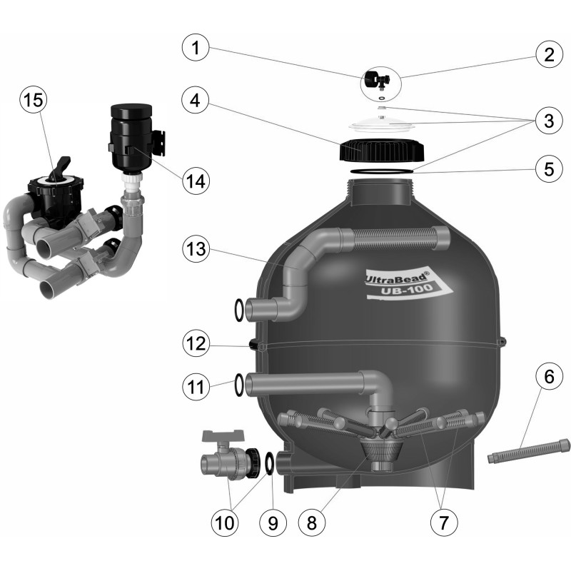 Pièces détachées Filtre ULTRABEAD SIDE