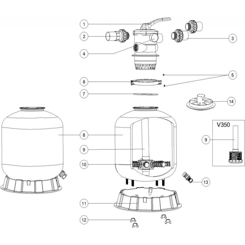 Pièces détachées Filtre V Series (EMAUX)