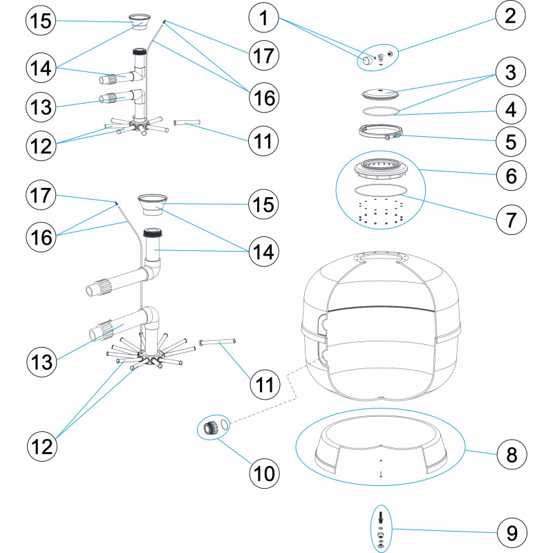 Pièces détachées Filtre VELA (ASTRALPOOL)