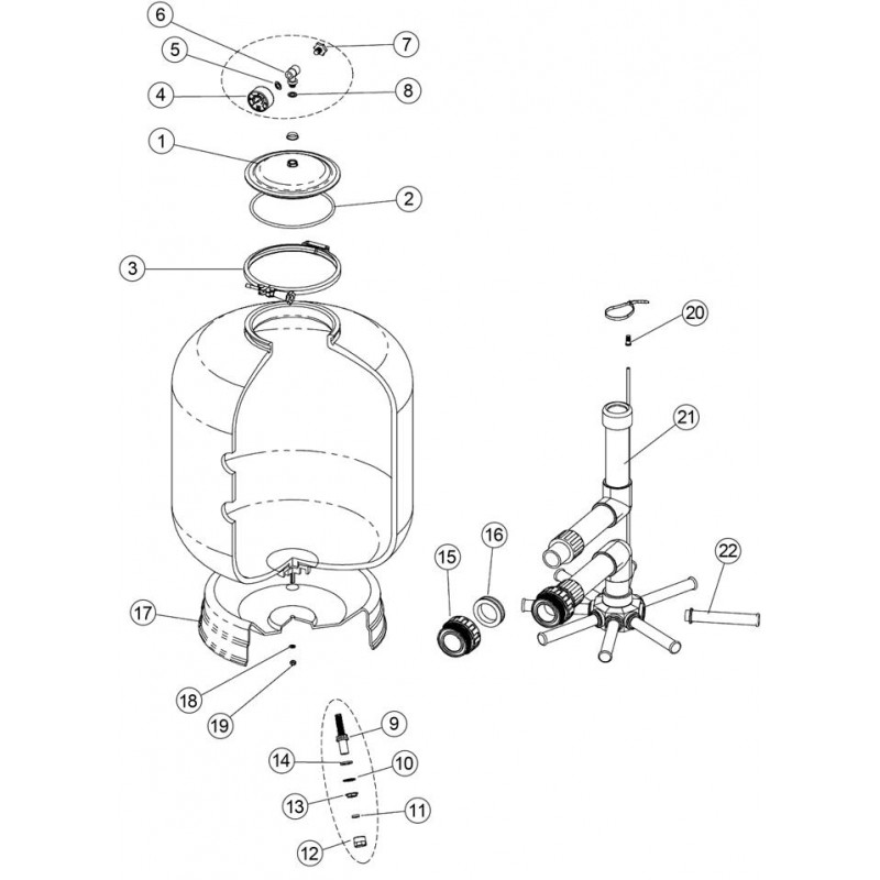 Pièces détachées Filtre VERONA Side (IML, SNTE)