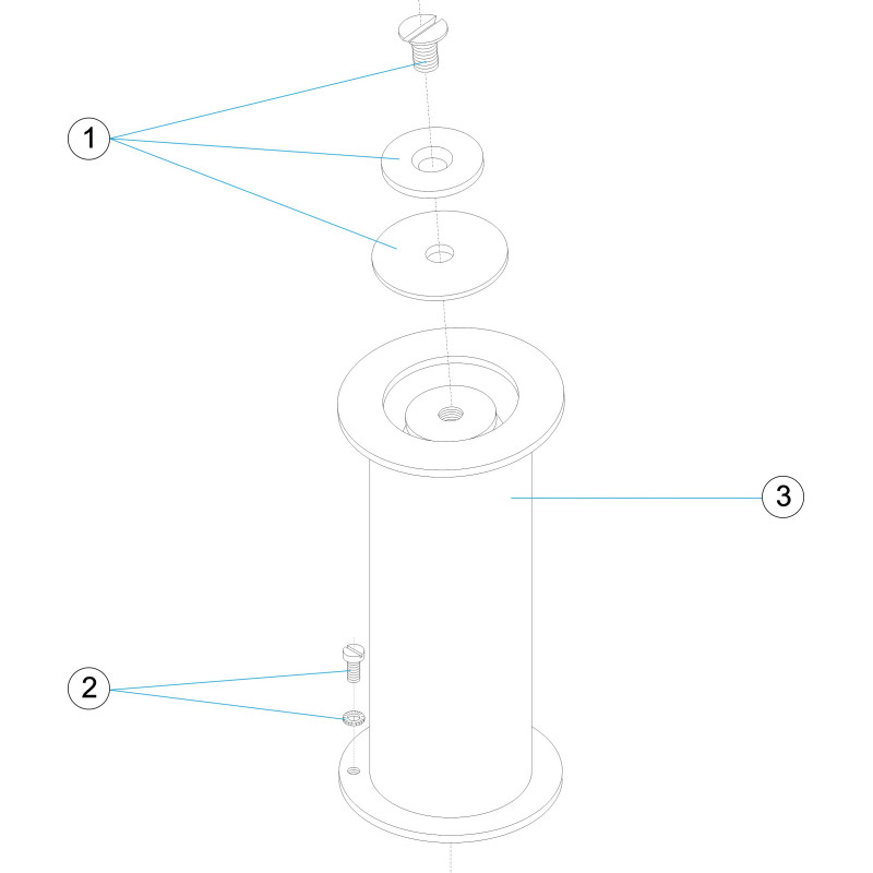 Pièces détachées Fixation d'échelle inclinée pour tube Ø 48 (ASTRALPOOL)