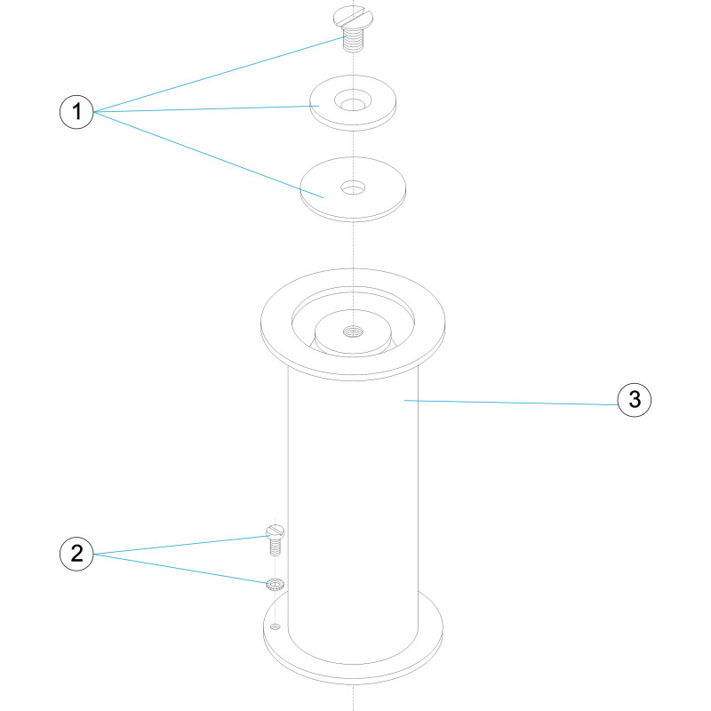 Pièces détachées Fixation d'échelle plate pour tube Ø 43 et 48