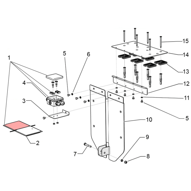 Pièces détachées Flasque inox côté moteur volet immergé (ECA INTERPOOL)