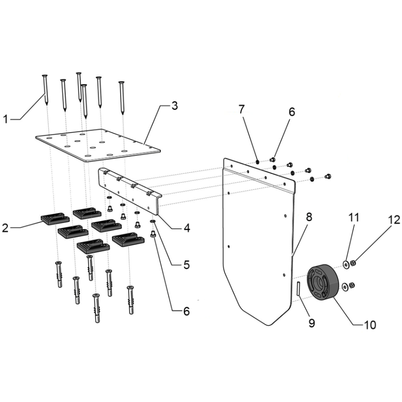 Pièces détachées Flasque inox côté palier volet immergé (ECA INTERPOOL)