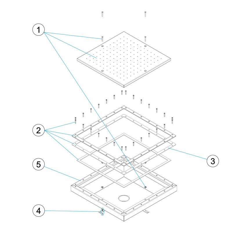 Pièces détachées Grille carré hydromassage LINER 550mm (ASTRALPOOL)