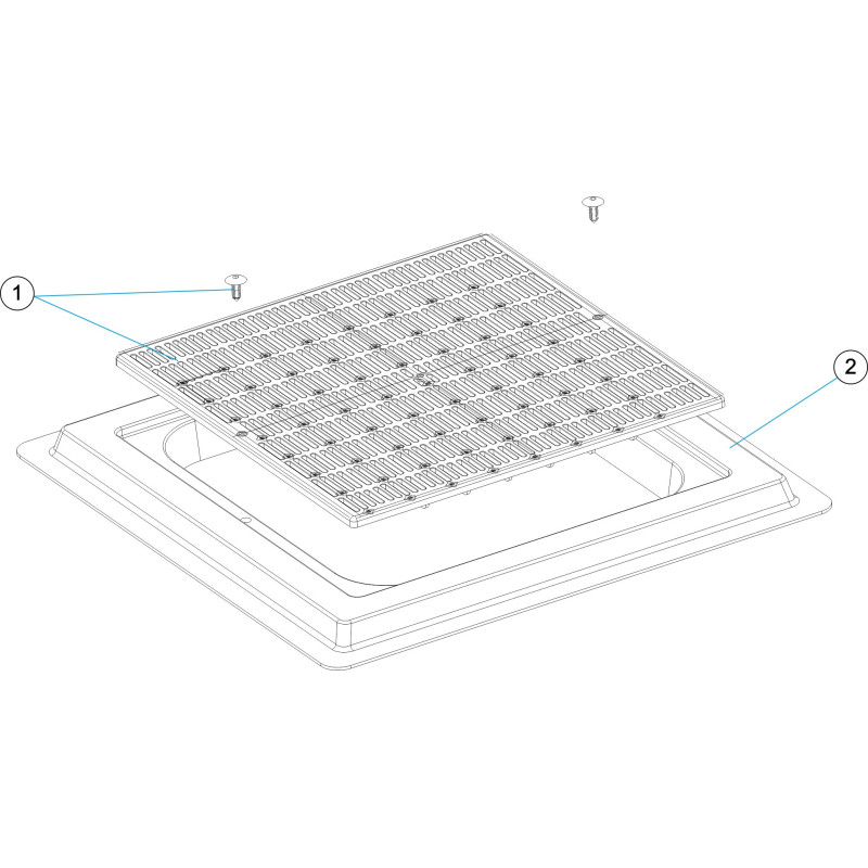 Pièces détachées Grille écoulement carrée (ASTRALPOOL)