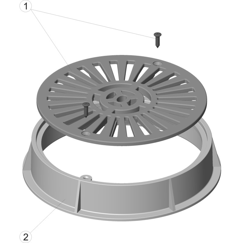 Pièces détachées Grille écoulement ronde Ø 200 inox (ASTRALPOOL)