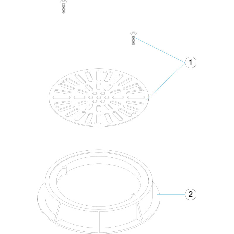 Pièces détachées Grille d'écoulement inox (ASTRALPOOL)