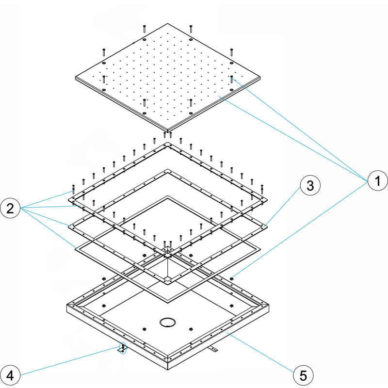 Pièces détachées Grille hydromassage LINER 750mm (ASTRALPOOL)