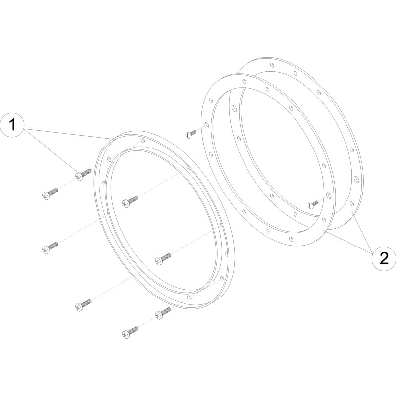 Pièces détachées Kit bride inox de projecteur (ASTRALPOOL)