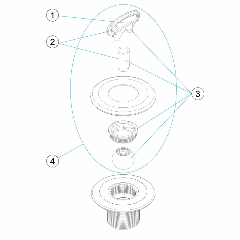 Pièces détachées Kit enjoliveur de refoulement MULTIFLOW (ASTRALPOOL)