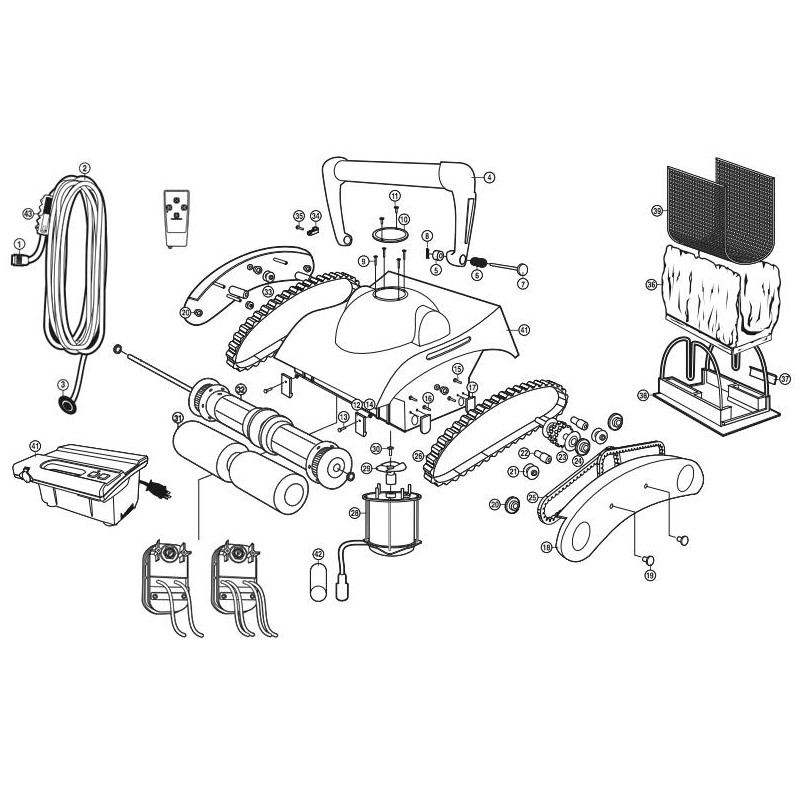 Pièces détachées pour robot KR730 (PENTAIR, ASTRALPOOL, AQUATRON)