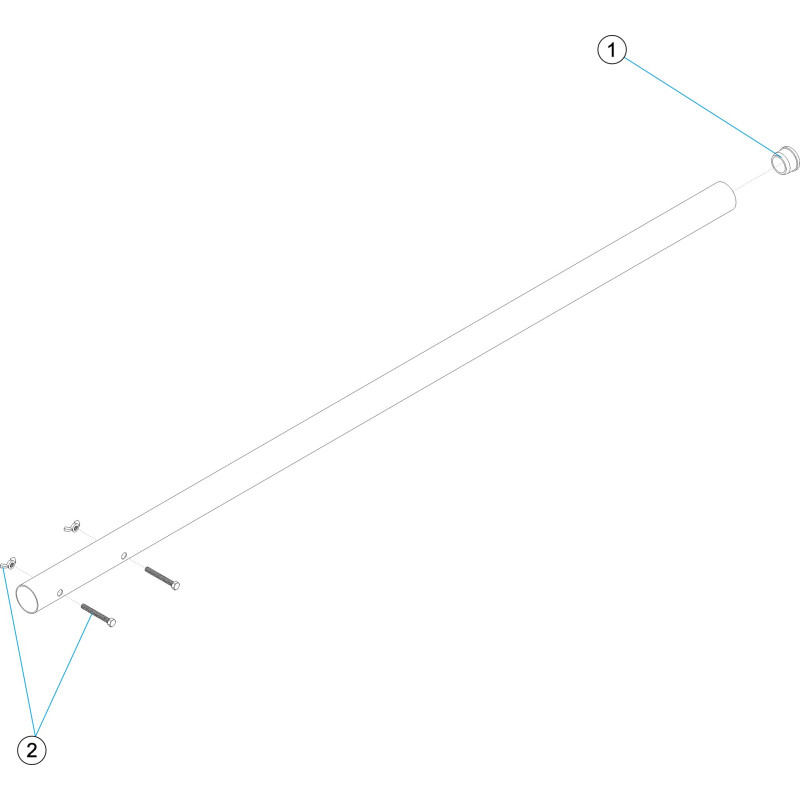Pièces détachées Manche fixe 2,5 m écrous papillon (ASTRALPOOL)