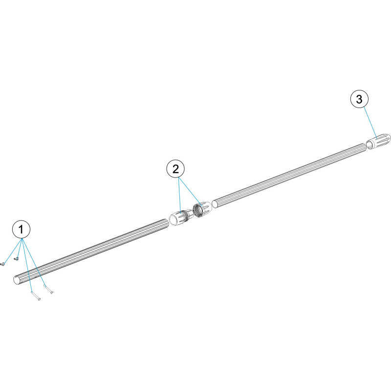 Pièces détachées Manche télescopique connexion clip-écrous papillon (ASTRALPOOL)